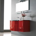 Red wall-mounted-bathroom-vanity , Floating Bathroom Vanities Ideas In Bathroom Category