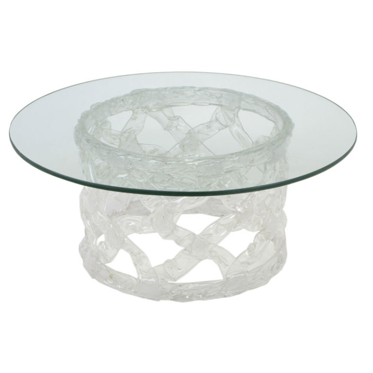 Furniture , 7 Favourite Model of Lucite Coffee Table : Round Lucite Coffee Table