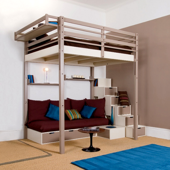 590x589px 8 Cool Loft Beds Idea For Adults Picture in Bedroom
