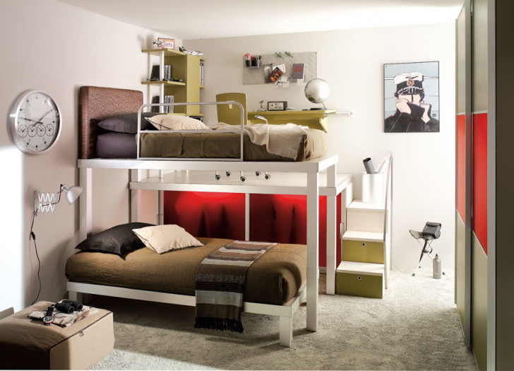 Bedroom , 15 Teen Loft Beds Ideas : Teen Bedroom With Bunk Beds