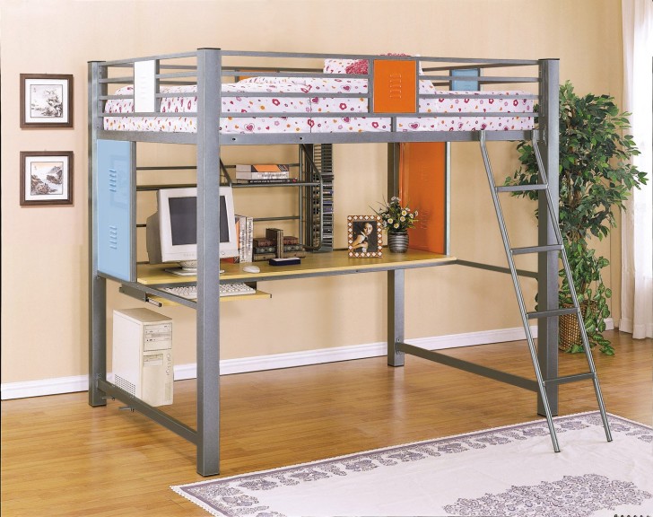 Bedroom , 15 Teen Loft Beds Ideas : Teen Trends Full Loft Study Bunk Bed