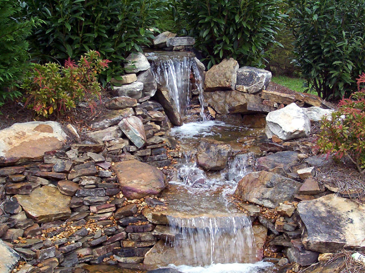 Apartment , 11 Awesome Backyard Waterfalls Ideas : Backyard Waterfalls And Ponds