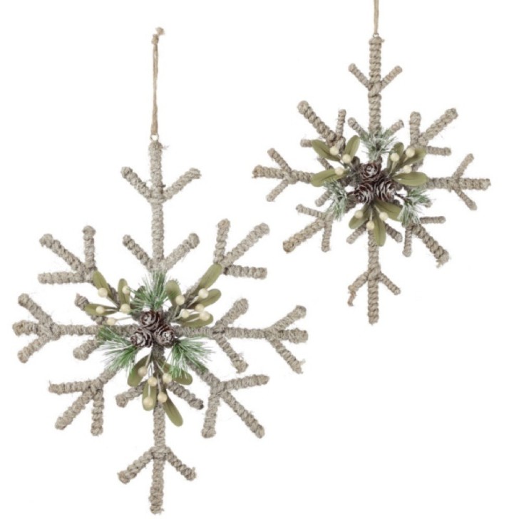 Lightning , 10 Pinecone Ornaments Ideas : Brown Rope Pine Cone Snowflake Christmas Ornament