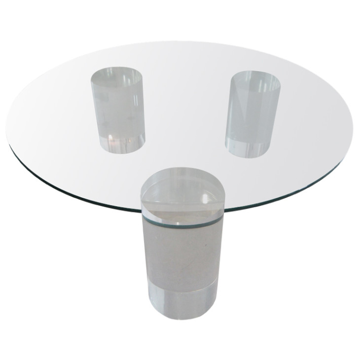 Furniture , Popular Acrylic Coffee Table Picture : Rounded Acrylic Coffee Table