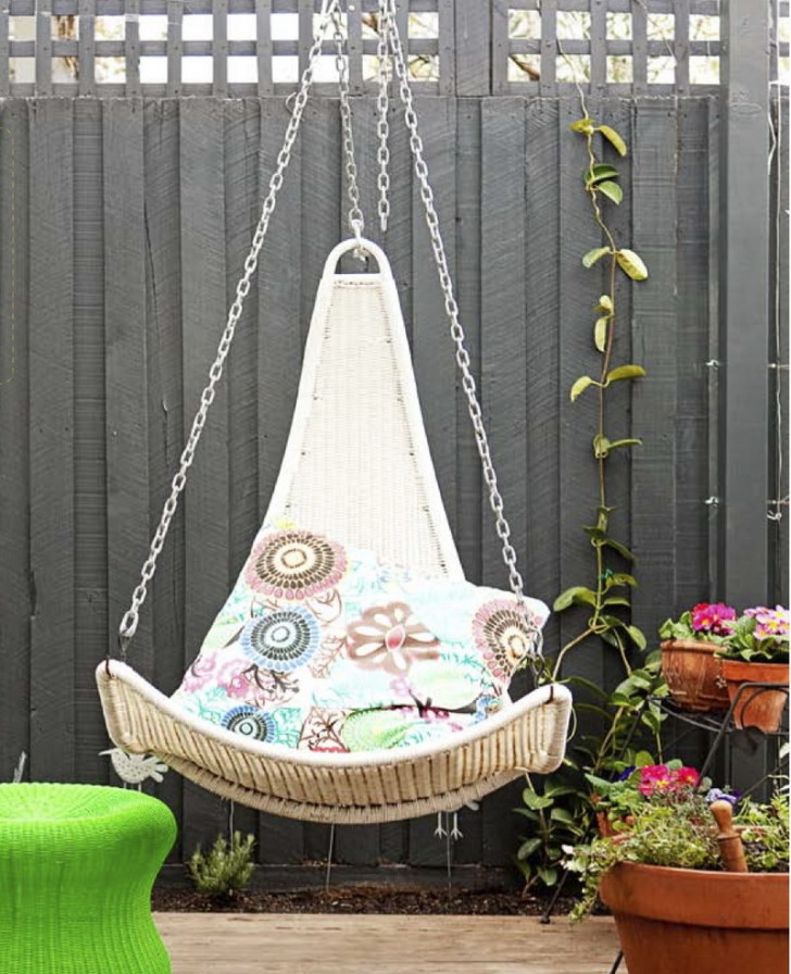 Furniture , 5 Popular Hanging Chair Ikea : IKEA Hanging Chair With Wood Fence