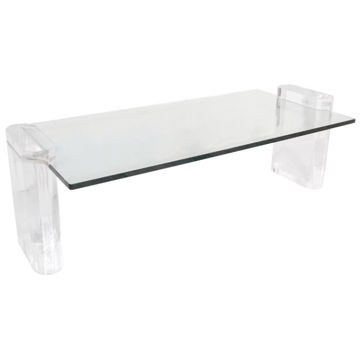 Furniture , 8 Lovely Lucite Coffee Table : Lucite And Glass Coffee Table 