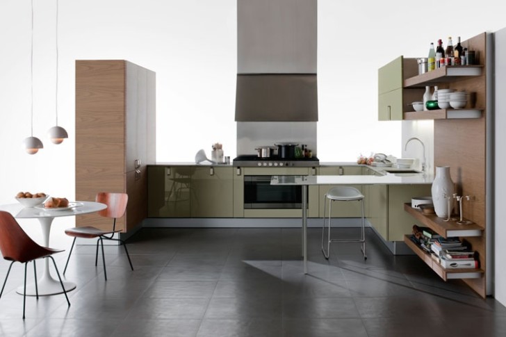 Kitchen , 7 Beautiful Sage Green Kitchen Cabinets : Modern Design Sage Green Kitchen Cabinets
