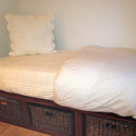 Pottery-Barn-Stratton-Daybed-with baskets , 10 Stratton Daybed Idea In Bedroom Category