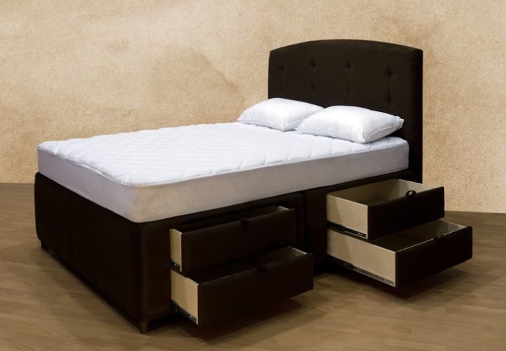 Bedroom , 9 Bed Frames with Storage Underneath : Black Bed Frames With Storage Underneath