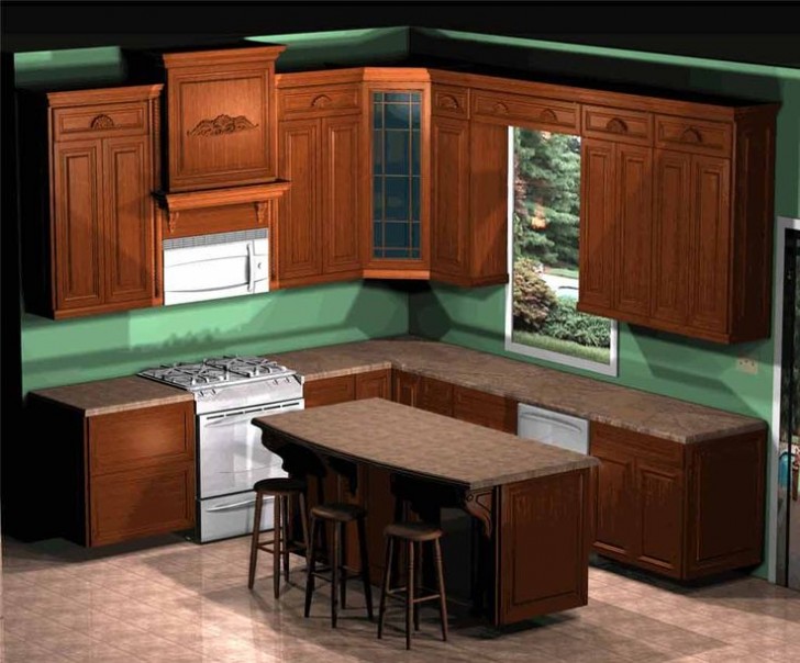 Kitchen , 8 Charming Kitchen cabinet layout software free : 3D Kitchen Cabinet