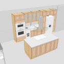 Adel birch galley kitchen , 7 Good Galley Kitchen With Island Floor Plans In Kitchen Category