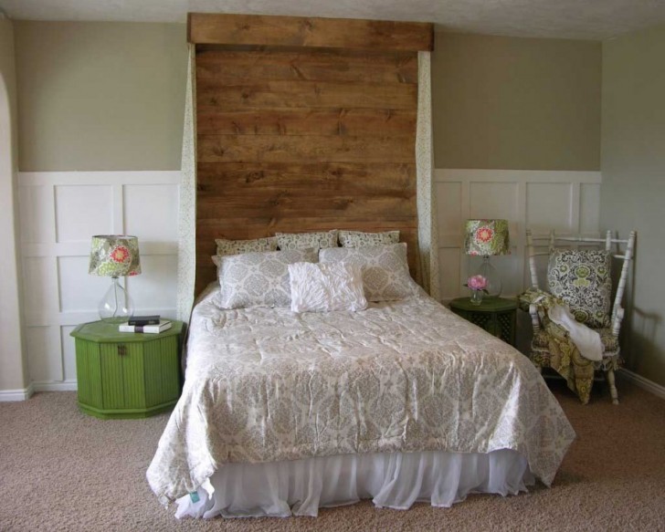 Bedroom , 7 Awesome Homemade headboards ideas : Brown Homemade