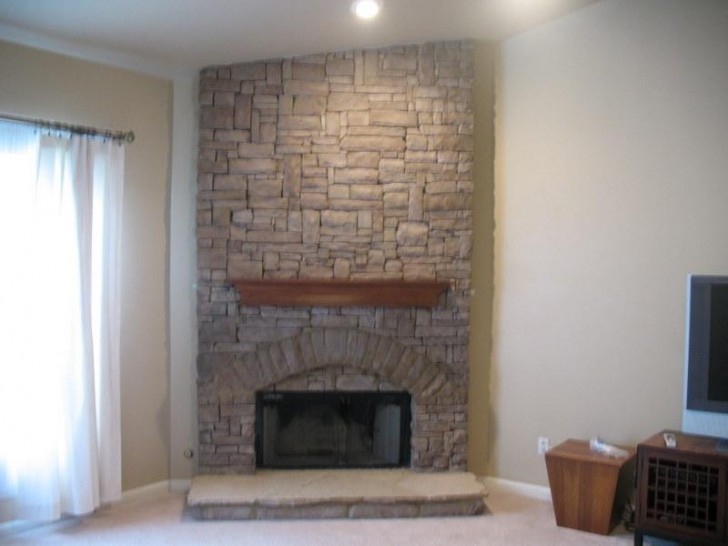 Furniture , 7 Nice Stack stone fireplaces : Indoor Stack Stone Fireplace