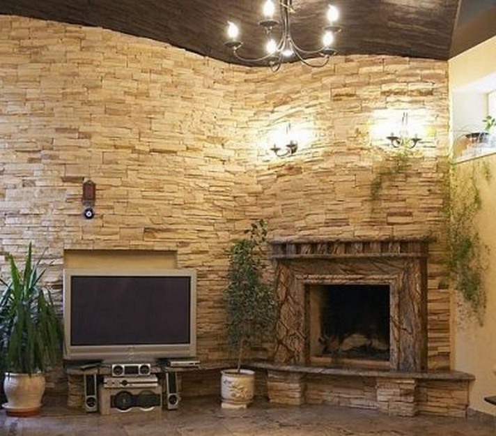Furniture , 7 Nice Stack stone fireplaces : Stacked Stone For A Fireplace