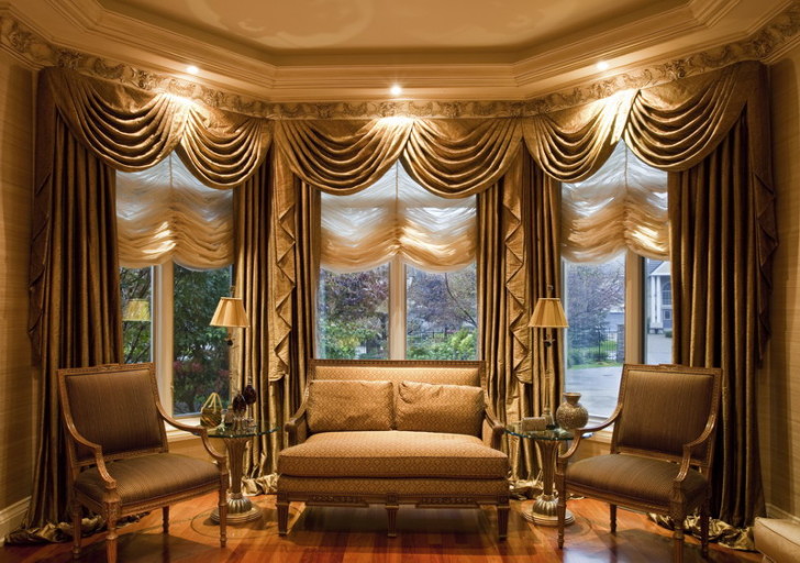 Furniture , 7 Beautiful window treatment ideas for bay windows : Window Treatment Ideas