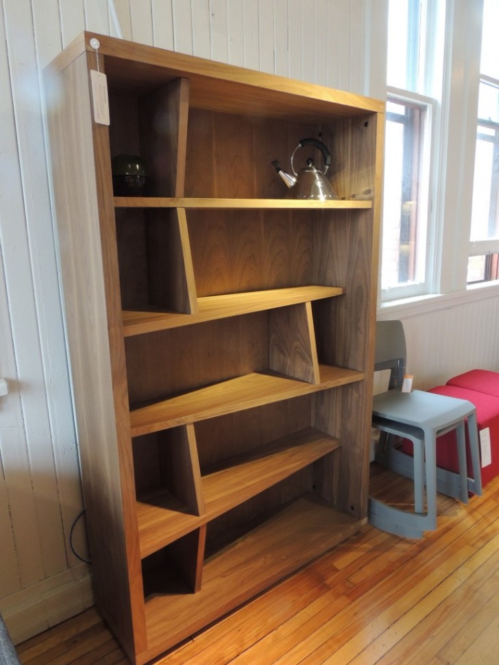 Furniture , 8 Good Angled bookshelves : Funky Angled Bookcase