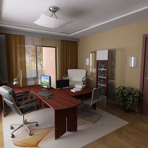 500x500px 7 Charming Modern Home Office Designs Picture in Office