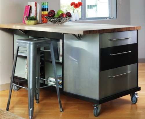 Kitchen , 7 Cool Movable Kitchen Islands With Seating : Kitchen Island