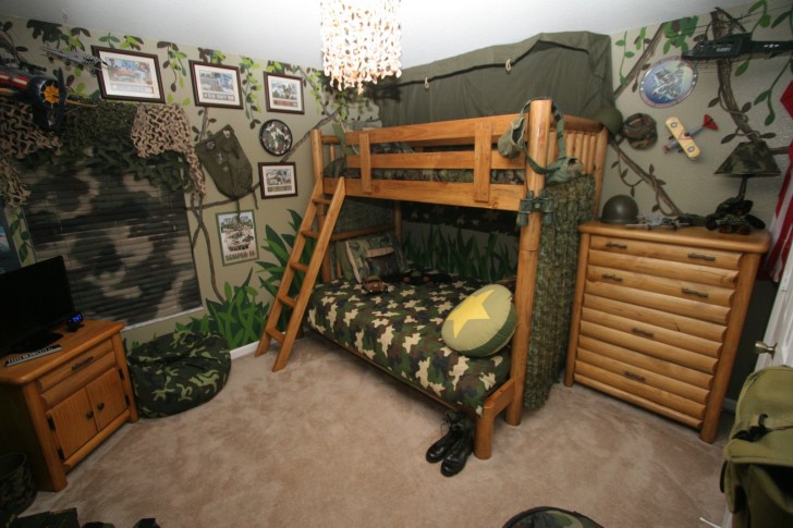 Bedroom , 9 Cool Camouflage bedroom decorating ideas : Boys Room Designs