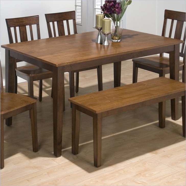 Furniture , 8 Awesome Rectangle dining table with bench : Rectangle Casual Dining Table
