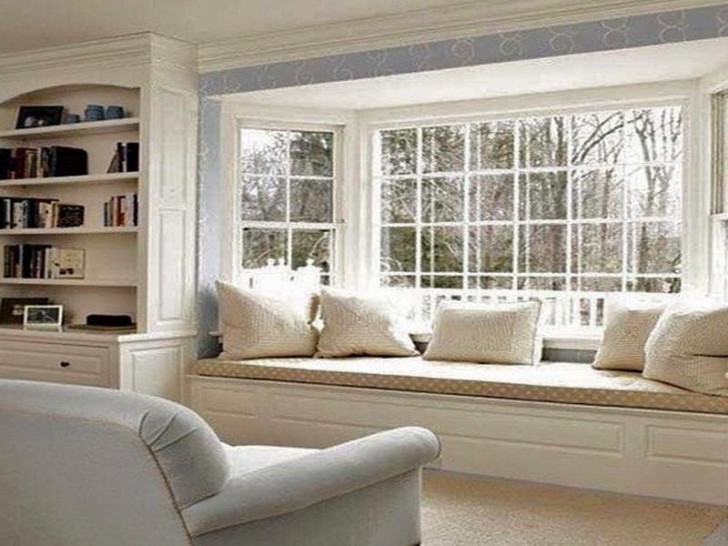 Living Room , 7 Awesome Drapery ideas for bay windows :  Interior Design Ideas