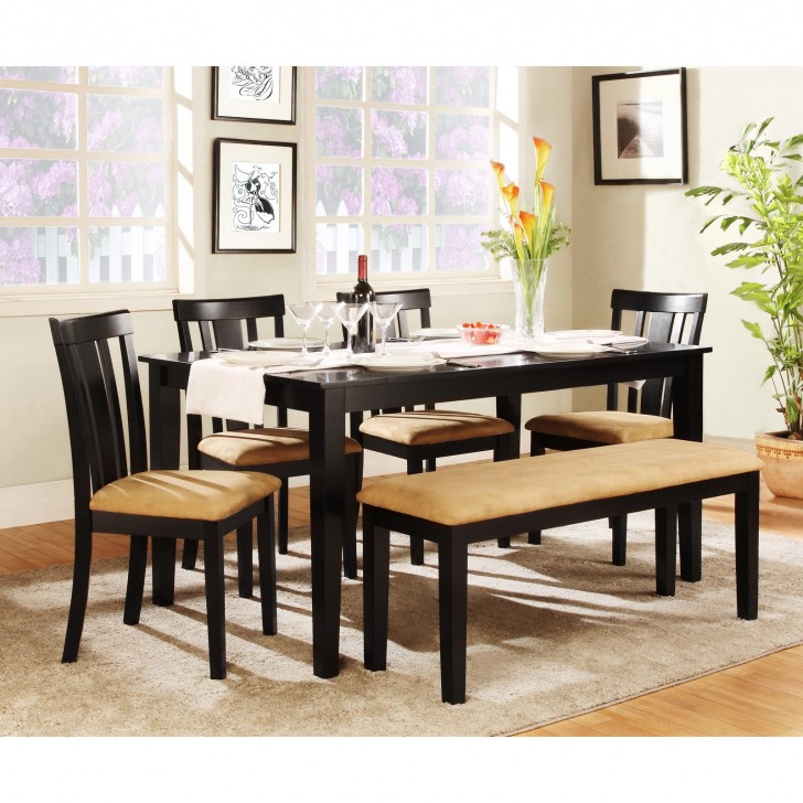 Furniture , 8 Awesome Rectangle dining table with bench :  Square Dining Table