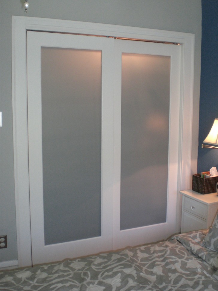 Furniture , 8 Charming Frosted sliding closet doors :  Walk In Closet Design
