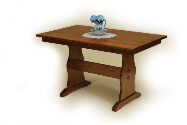 Furniture , 8 Stunning Trestle Dining Room Table : Amish Trenton Trestle Dining Room Table