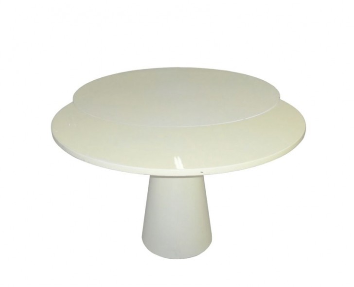 Furniture , 6 Gorgoeus Expandable pedestal dining table : Architectural Conical Pedestal