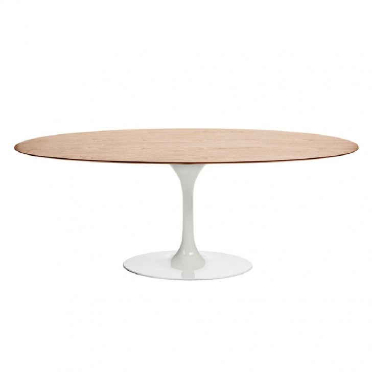 Furniture , 8 Popular Oblong Dining Table : Barbell Walnut Oval Dining Table
