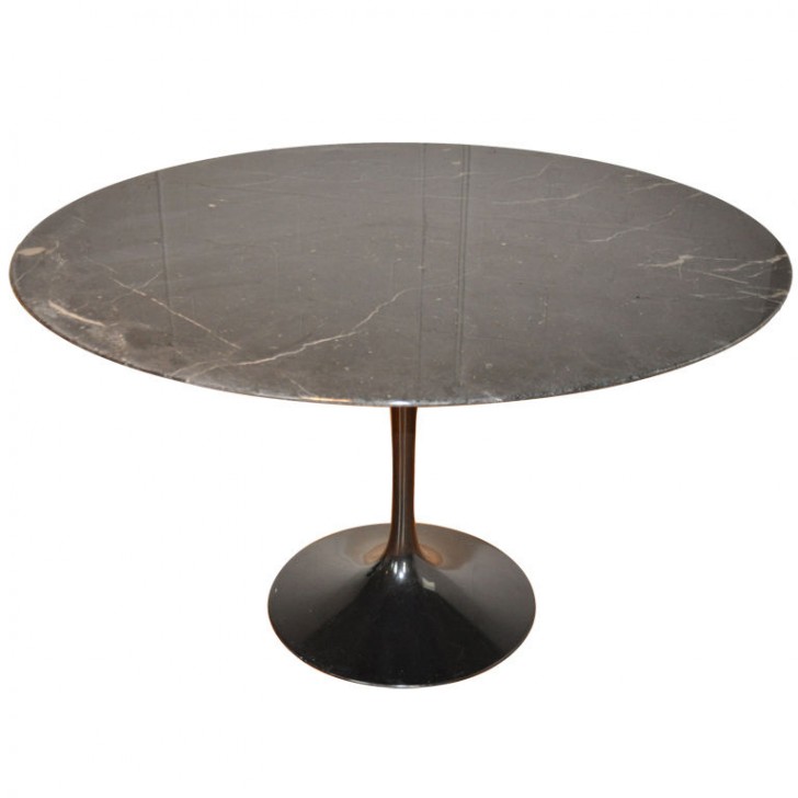 Furniture , 8 Lovely Saarinen marble dining table : Black Marble Dining Table