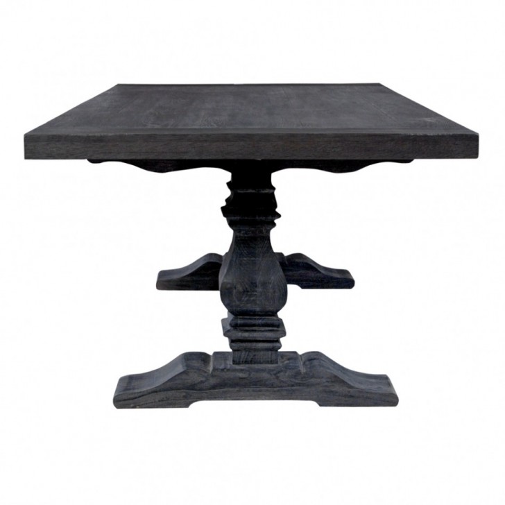Furniture , 8 Gorgeous Distressed Trestle Dining Table : Black Trestle Dining Table
