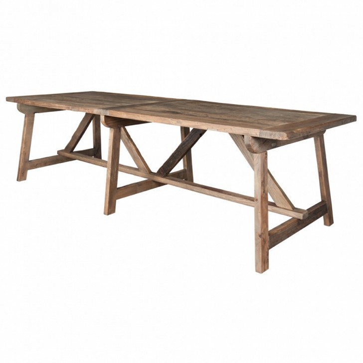 Furniture , 8 Gorgeous Distressed Trestle Dining Table : Dining Tables