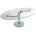 Furniture , 8 Nice Expandable glass dining table : Expandable Oval Glass Dining Table