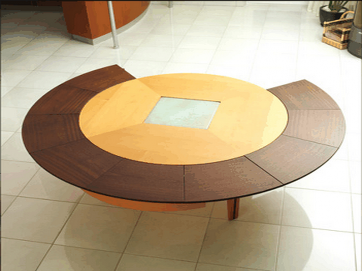 Furniture , 8 Charming Round expanding dining table : Expandable Round Dining Table