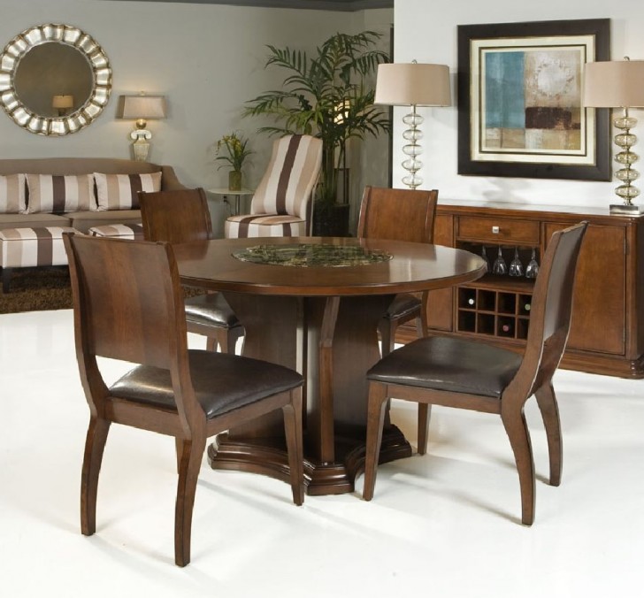 Furniture , 8 Unique Lazy Susan Dining Room Table : Fascinating Round Lazy Susan Dining Table