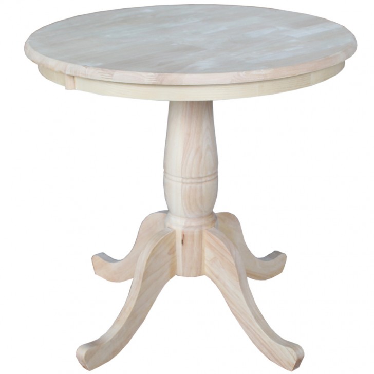 Furniture , 8 Fabulous Unfinished round dining table : Height Pedestal Table Unfinished