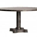 Iron Padestal Base , 8 Awesome Reclaimed Wood Round Dining Room Table In Dining Room Category