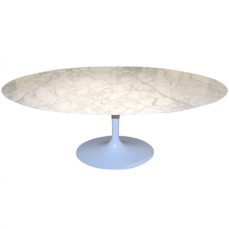 Furniture , 7 Gorgeous Oval tulip dining table : Large Oval Marble Tulip Dining Table