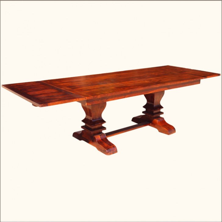 Furniture , 7 Top Modern Trestle Dining Table : Large Trestle Pedestal Dining Table