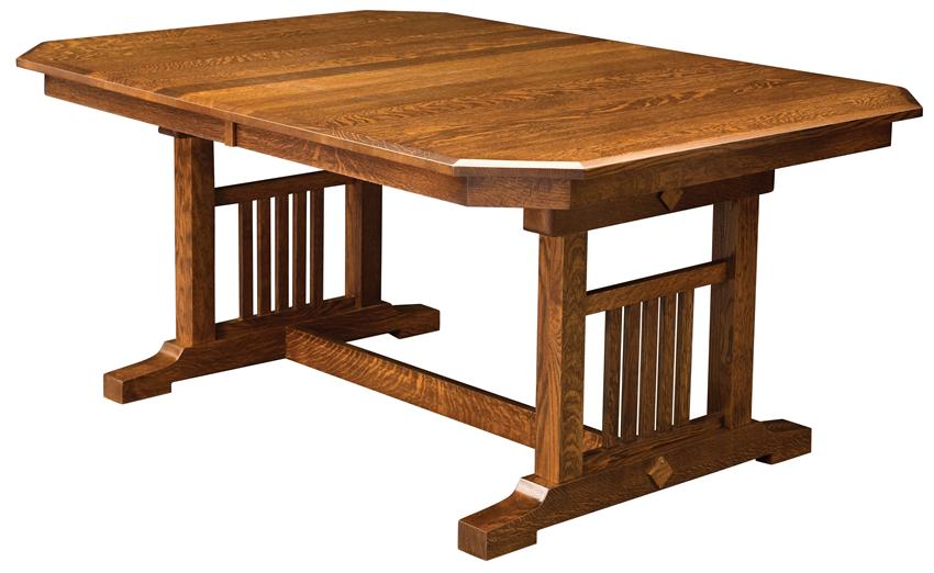 850x522px 8 Stunning Trestle Dining Room Table Picture in Furniture