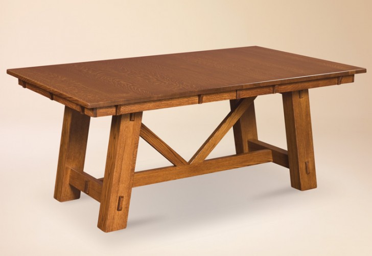 Furniture , 8 Outstanding Trestle dining tables : Manitoba Trestle Dining Table