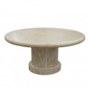 Furniture , 7 Nice Maitland Smith Dining Table : Massive Marble and Leather Dining Table