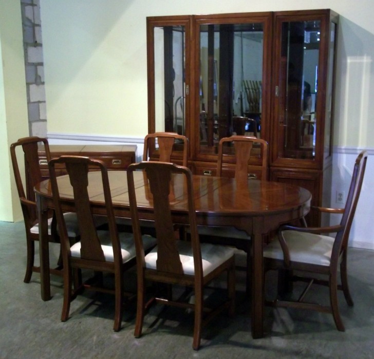 Furniture , 6 Hottest Ethan Allen Dining Room Tables : Piece Dining Room Set