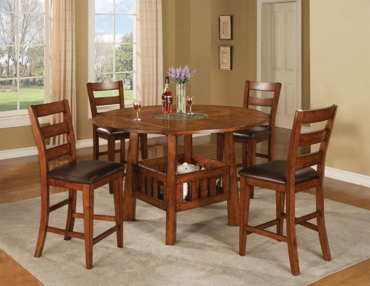 Dining Room , 8 Lovely Counter Height Dining Room Table Sets : Round Counter Height Dining Room Table Set