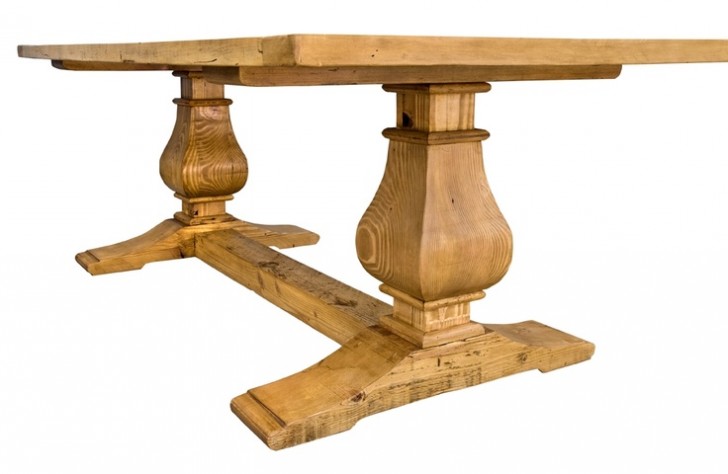 Furniture , 7 Gorgeous Salvaged Wood trestle dining table : Salvaged Wood Trestle Dining Table