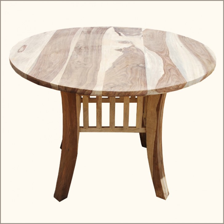 Furniture , 7 Stunning Unfinished Round Dining Table : Sierra Unfinished Rustic Wood