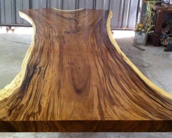 Furniture , 7 Nice Acacia wood dining table : Slab Acacia Wood Dining
