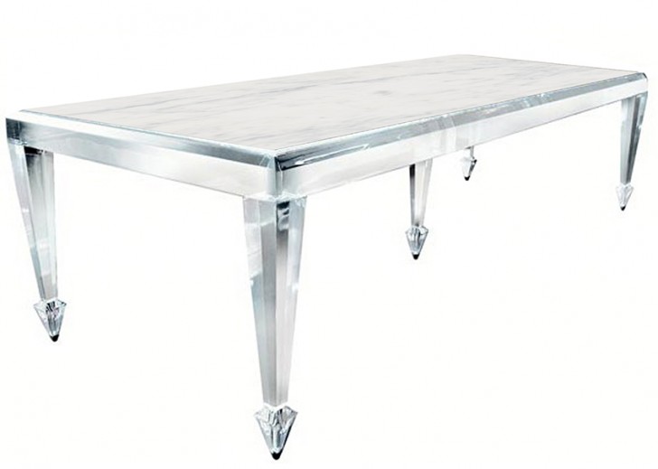 Furniture , 8 Gorgeous Lucite dining tables : Stone Dining Table
