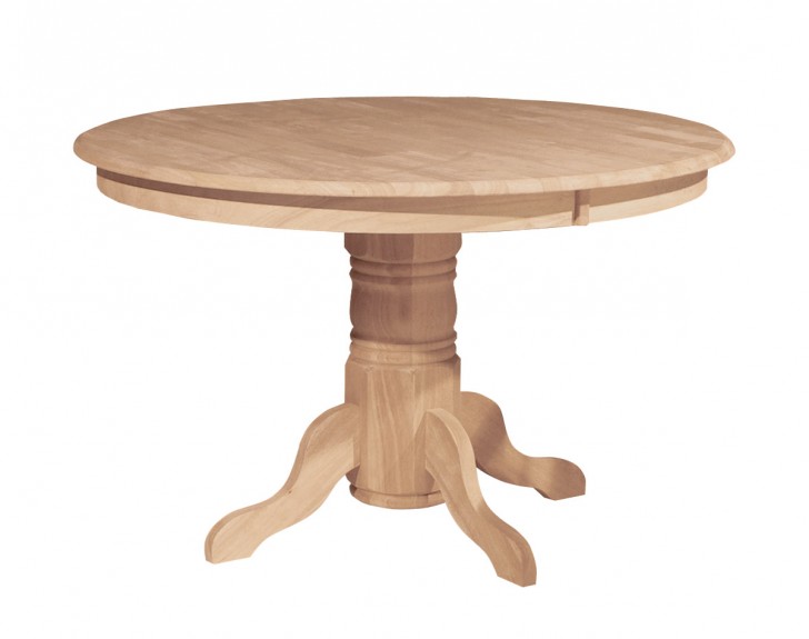 Furniture , 7 Stunning Unfinished Round Dining Table : Top Round Pedestal Table
